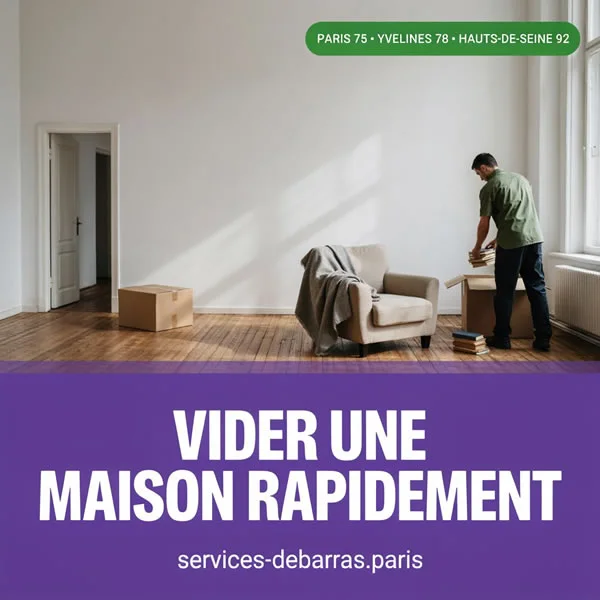 vider une maison rapidement dans le 75, 78 et 92